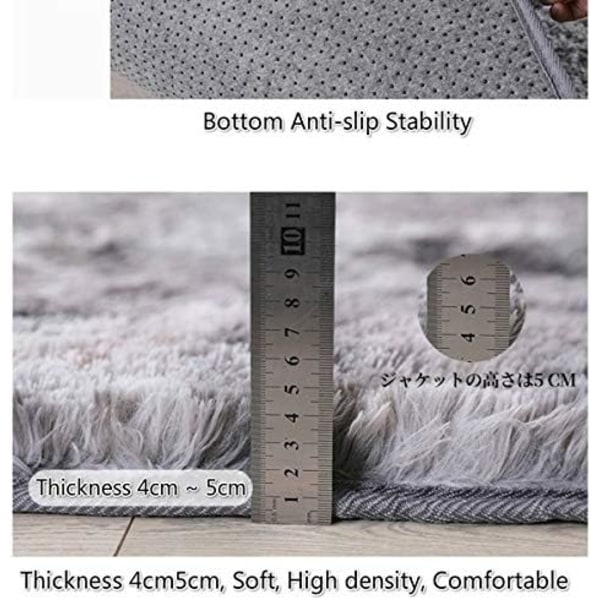 Mjuk Modern Shaggy Matta 4x6.6 för Sovrum Vardagsrum Sovsal Barnrum Hem Dekorativ, Halksäker Plysch Fluffig Päls Area Mattor Bekväm Barnkammare