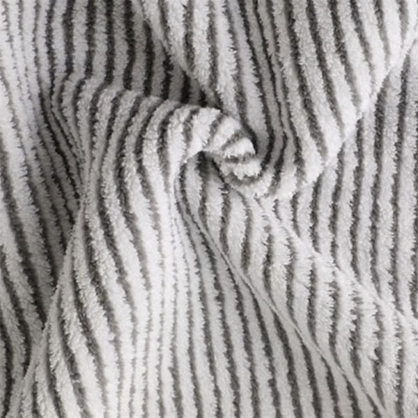 SnabbTorkande Badrumshatt Bambumikrofiber Hårhandduk Wrap Grå Randig Snabbtorkande Duschturbanhatt med Knapp Superabsorberande Anti-Frizz Badhatt