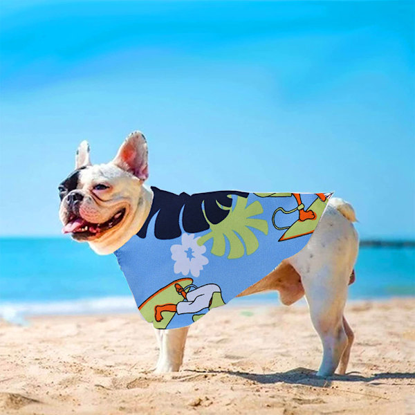 2 stk sommer surftrykk hundevest kjæledyrklær tynn stil liten melkehund klær liten hund Teddy valper Bichon sommer