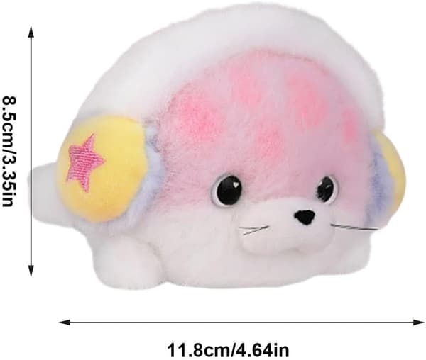 Headphone Case, Universal Plush Seal-Shaped Storage Bag | Cute and Portable Headphone Storage (D)