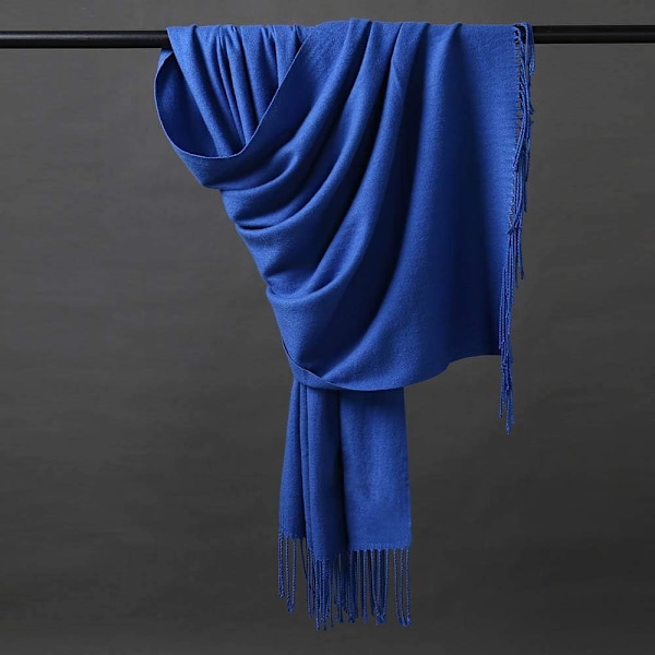Dam tjock mjuk kashmir ull pashmina sjal wrap halsduk - varm enfärgad stulen