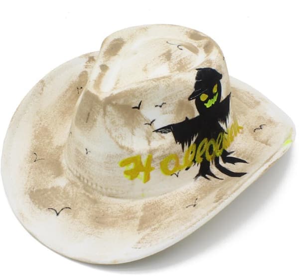 Halloween Cowboyhatt Unisex Festlig Hatt Style4