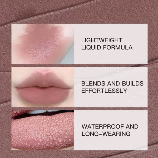 Matte Liquid Lipstick, Lip Gloss, Lip Clay, Non-stick, Waterproof Lip Gloss, Boxed