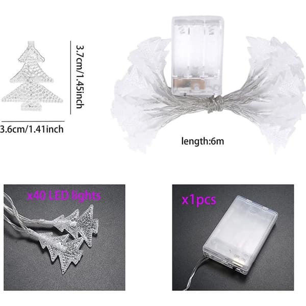 Stjernelyssett, stjernegardinlys, 6 m LED julelyssett, LED-lyssett, julelyssett