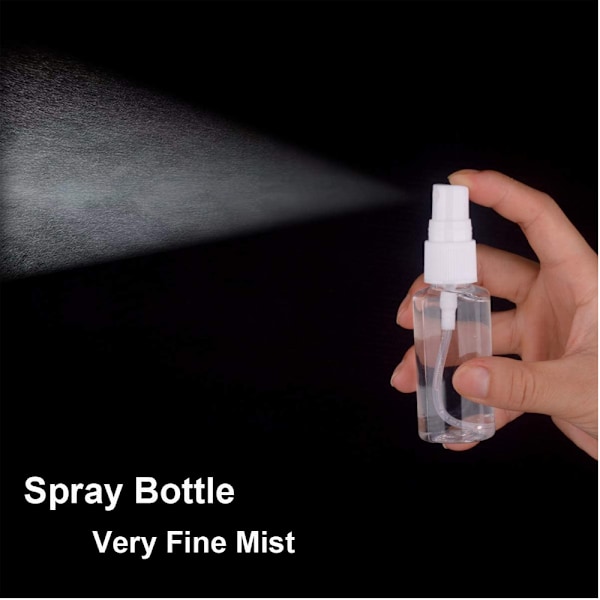 Plastflaska med Spray, Fin Dimma Sprayflaskor för Eteriska Oljor, Parfymer, Resor, 6-pack