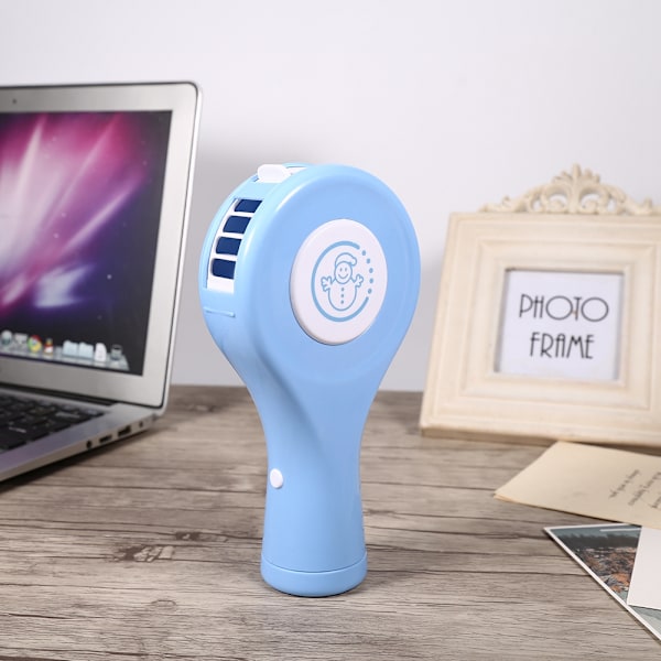 Bærbar Mini USB Oppladbar Bladfri Håndholdt Vifte for Kontor Hjemmebruk Blå