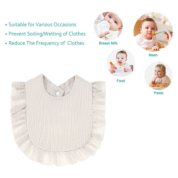 Baby Muslin Bandana Drool Bibs för Pojkar och Flickor Justerbara Baby Bibs Set 6PCS för Tandspottning och Droolning Multi-Use Scarf Bibs