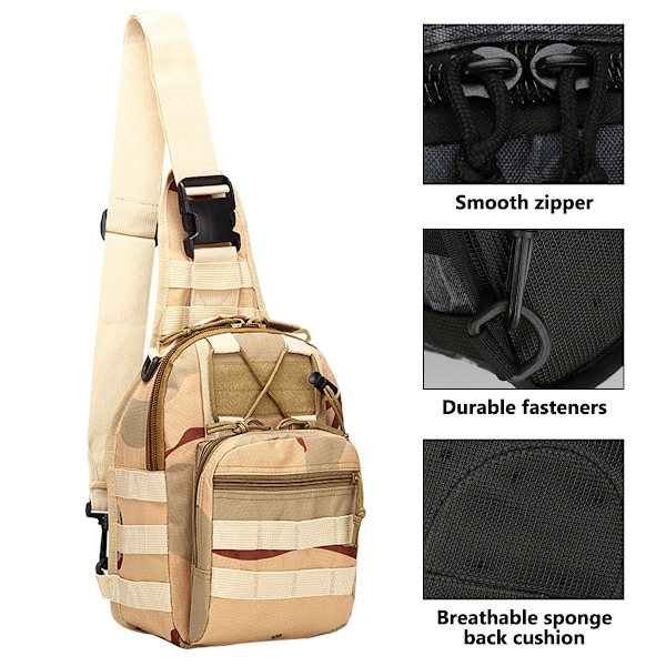 Ryggsäck för utomhusbergsklättring, bröstväska, messengerbag, vandring, unisex