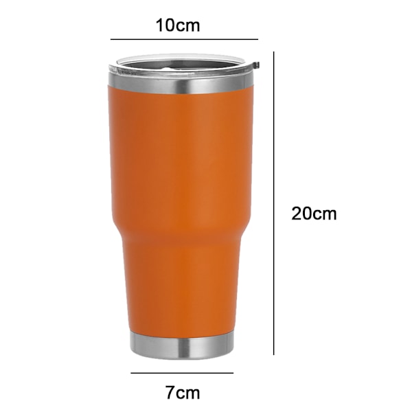 Thermos Termokrus i Rustfrit Stål, Rejsekrus til Kaffe, Isoleret Kaffe Kop med Flipdæksel