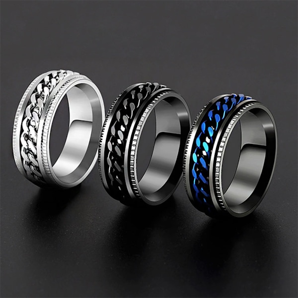 Rustfrit stålring med 8 mm drejelig ring