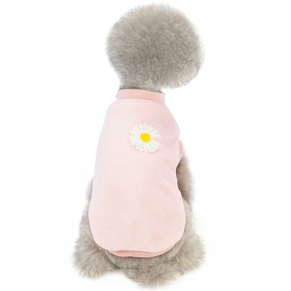 Klædning til kæledyr, varm kattebeklædning til efterår og vinter, kæledyrs krysantemum sweater, varm hundepyjamas