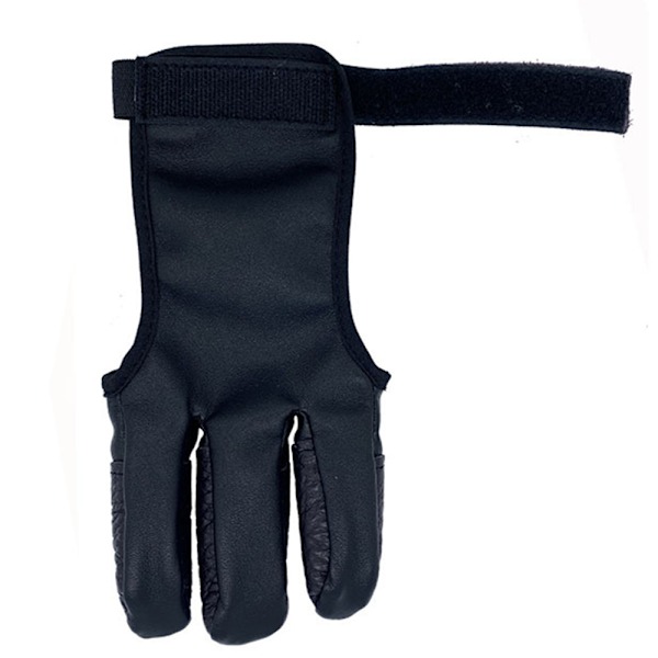Pilbågshandske Fingertab Tillbehör - Läderhandskar för Recurve & Compound Båge - Tre-Fingerskydd för Skytte