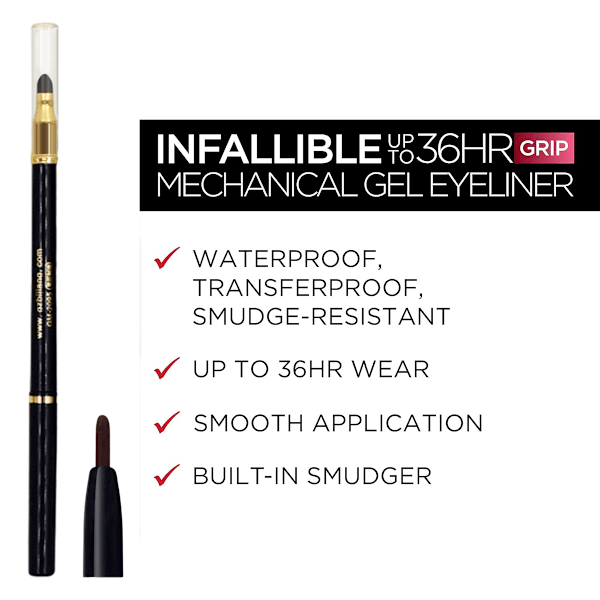 Gel Eyeliner-penna, Smudge-resistent Eyeliner-penna, Dubbelsidig Vattentät Ögonmakeup, 1 Set