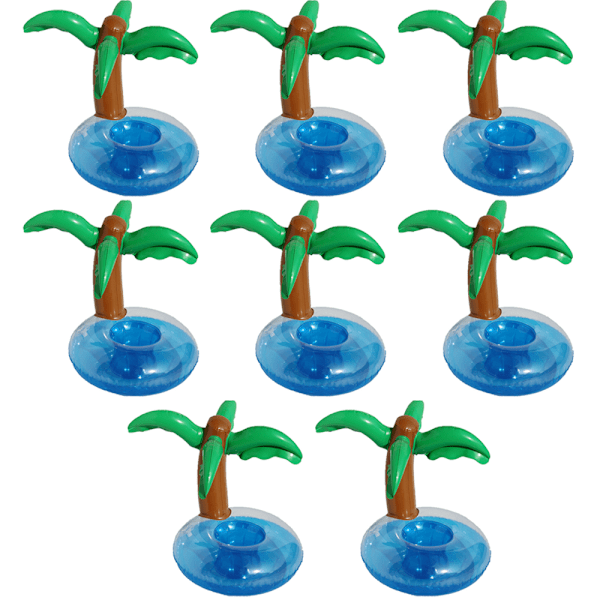 8-pak Inflatable Flydende Drikkeholdere, Drikkeflydere Inflatable Kopunderlag til Pool Party