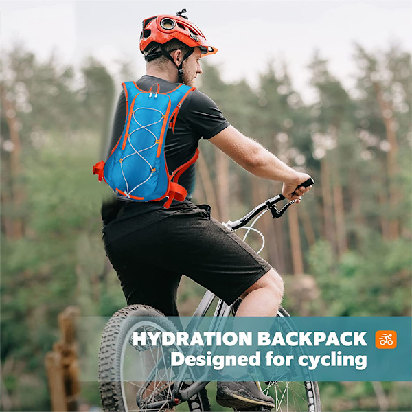 Rygsæk - Let Vandpakke til Løb, Vandreture, Cykling, Festivaler, Raves