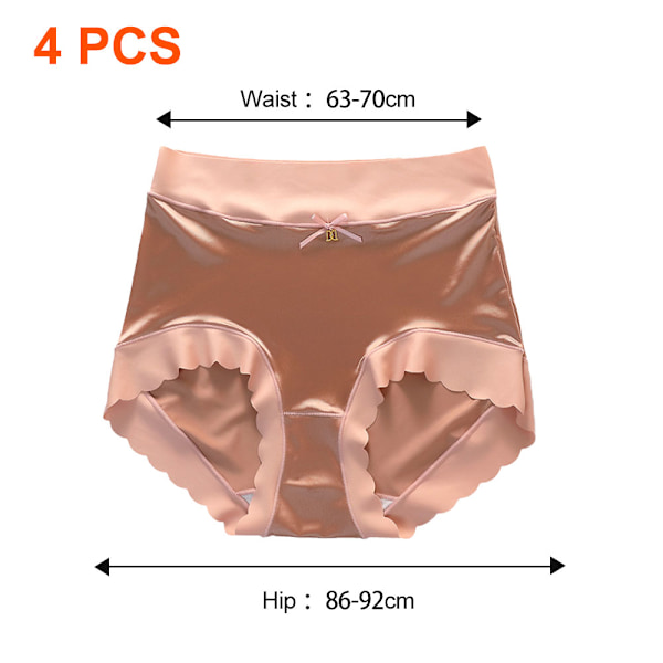 4-pack Damunderkläder i Is-Silke, Osynliga, Elastiska Spetsunderkläder