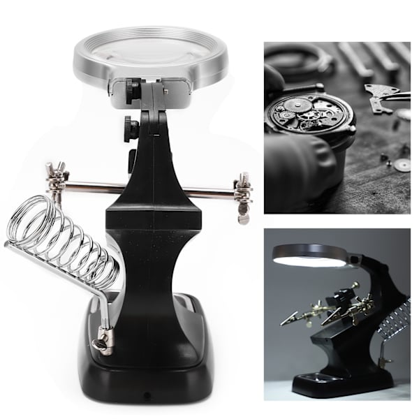 TH-7023B Skrivbordsförstoringsglas Högdefinition Förstoringsglas med LED-lampa för Läsning Reparation