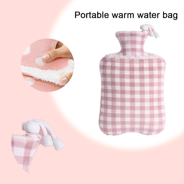 Varmvattenflaska med Överdrag, Varmvattenflaskor med Mjukt Fleece Handvärmare Överdrag