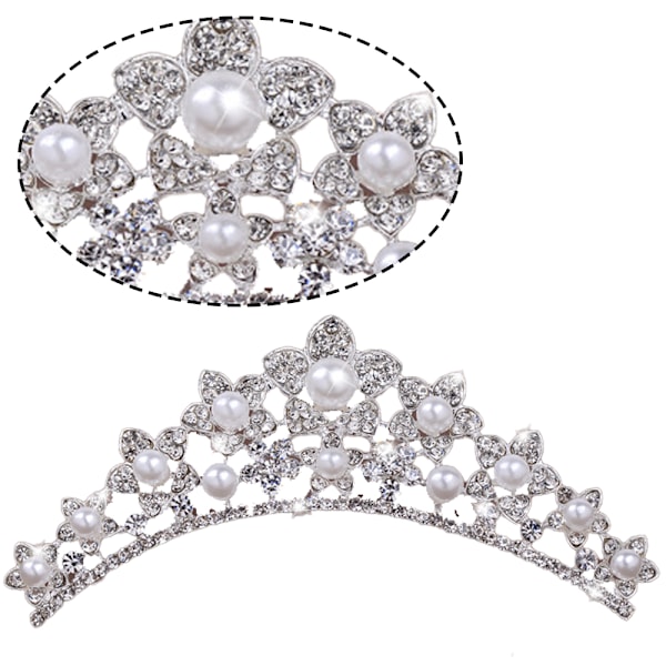 Krystal Pandebånd, Rhinestone Pandebånd til Kvinder Hår Smykker Bryllup Pandebånd Krone Fest Tiaraer