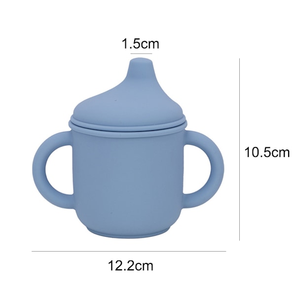 Silikon Sippy Cup og Treningskopp for Baby - Myk Tut og Håndtak - Uknekkelig - Lett å Gripe