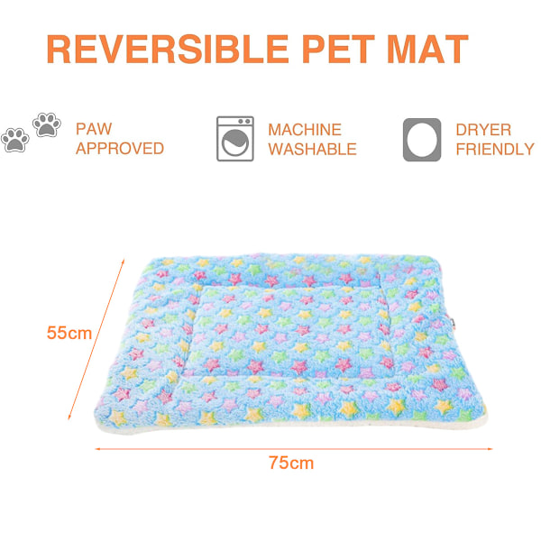 Pets Ultra Blød Hundebed Vaskbar Hundebed Burmåtte til Store Mellemstore Små Hunde Vendbar Fleece Hund