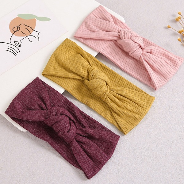 7 st Baby Hårband Turban Knuten, Flickors Hårband för Nyfödda, Småbarn och Barn
