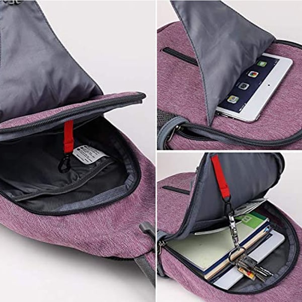 Crossbody Sling Ryggsäck Slingväska Resa Vandring Bröstväska Dagryggsäck