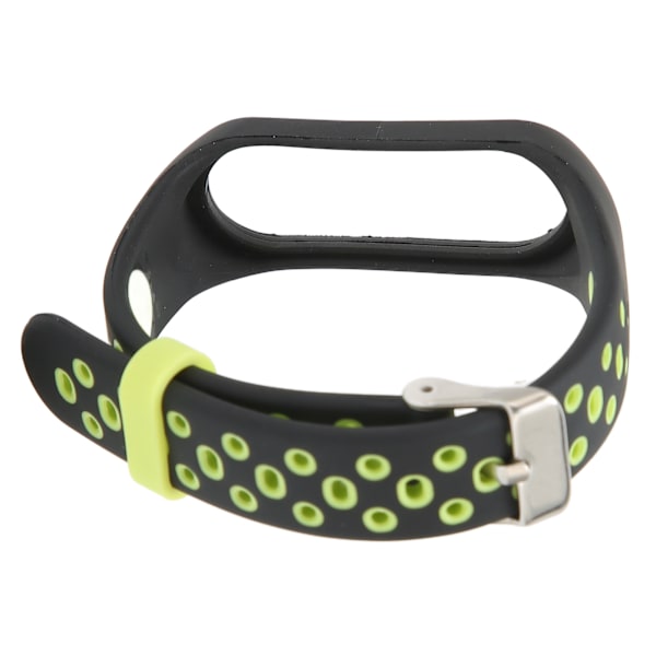 Smart Armband Smartwatch Armband Loop Armband Strap Tvåfärgad Anti-Förlust för Xiaomi Mi Band 6 5 NFC (Svart Grön)