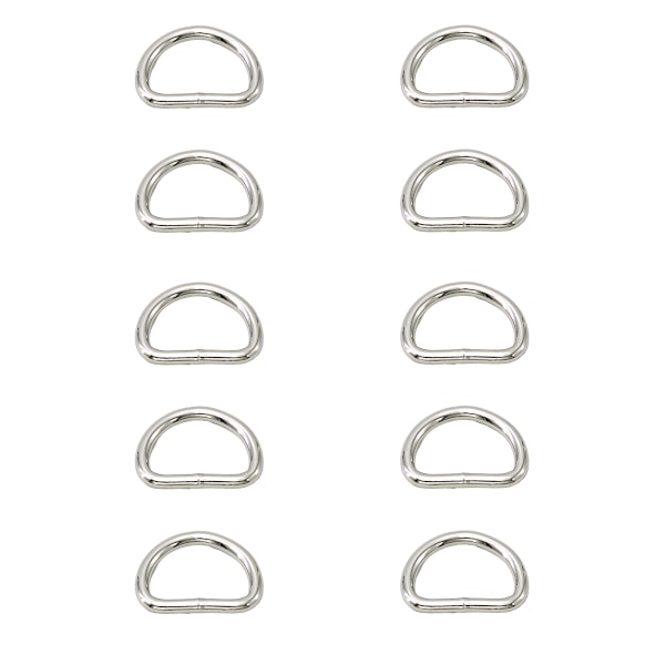10 stk D-ringer, Webbing Spenne Ring for DIY Sy-poser Belter Hundekrage Tilbehør