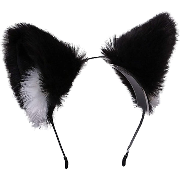 Kattungeöron Huvudband Cosplay Hårband Fluffig Flickor Kvinnor Söt Fest Huvudbonad
