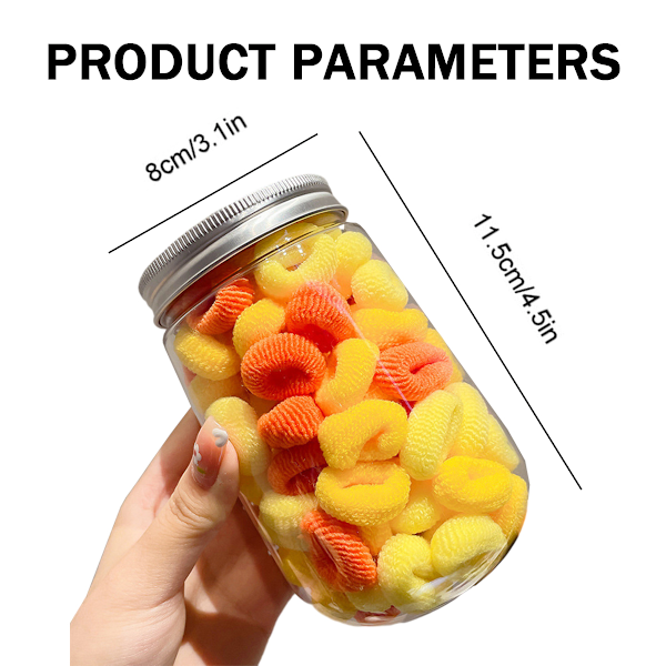 100 st blandade färger flickor barn hår rep elastisk baby hår slips mini hår bågar små mjuka sömlösa hår band hästsvans hållare för småbarn, baby barn,