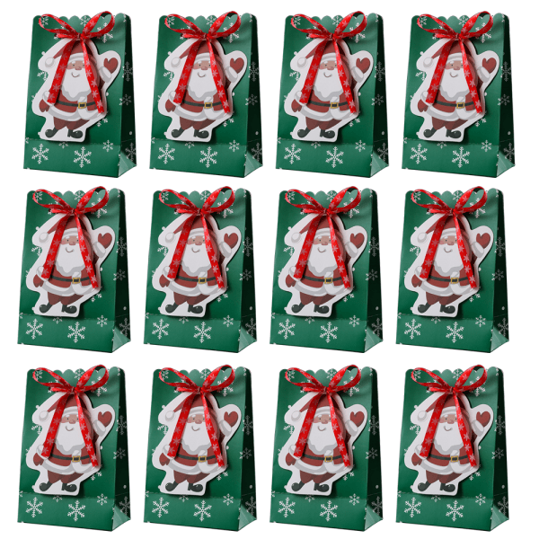 12pcs Christmas paper bag, Christmas gift bag cute fashion