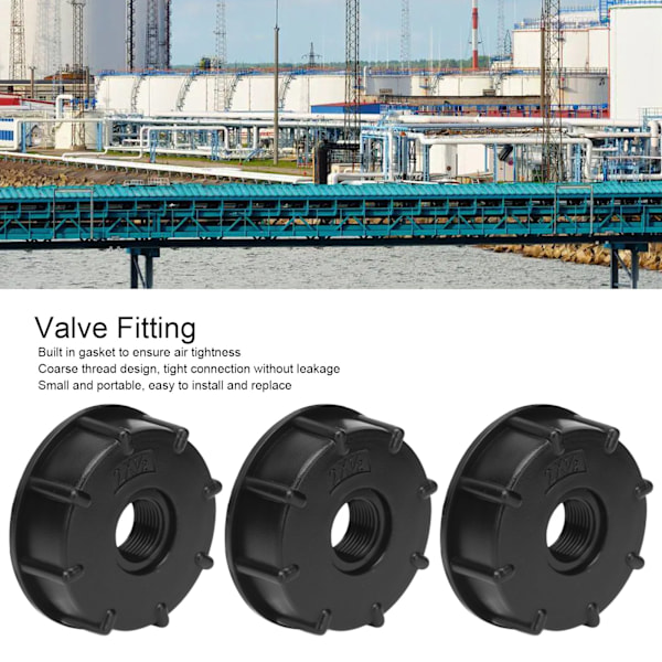 3 st IBC-tankkopplingar Grov gänga Slangavtappningsadapter Plastkoppling 60 mm innerdiameter G1/2