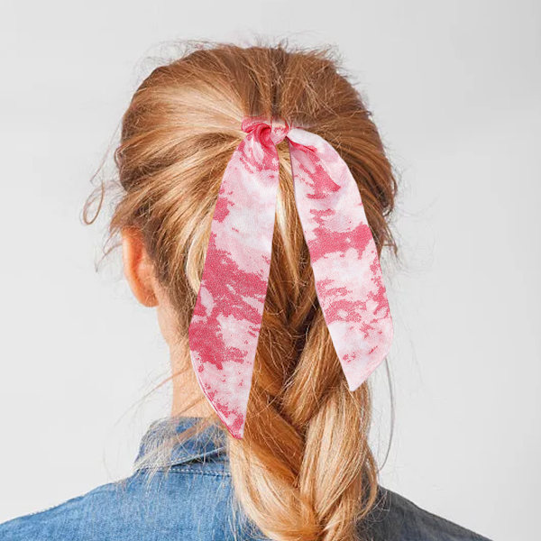 3-pack Hårscarf Scrunchies för Kvinnor Knuten Rosett Hårsnoddar Elastiska Band Satin Hårscarf Scrunchy