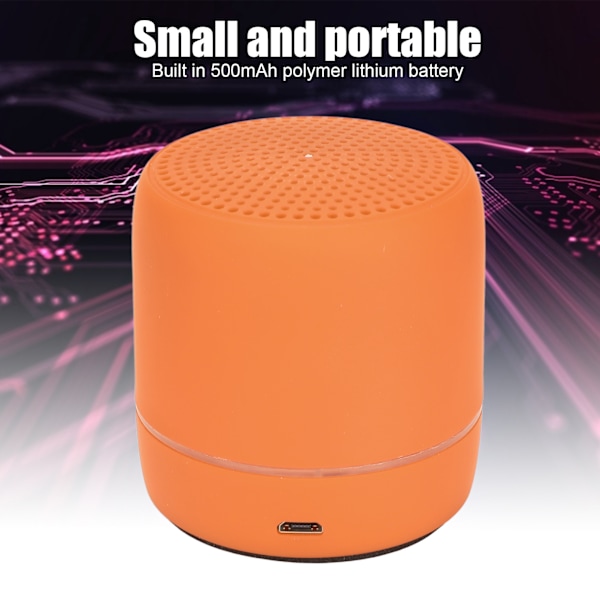 Portabel Bluetooth 5.0 Högtalare Bass Stereo 280Hz‑16KHz Mini Resehögtalare för Utomhus Orange