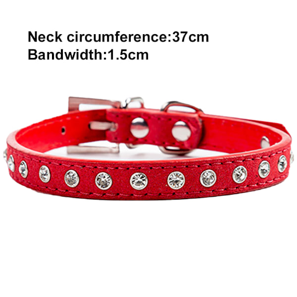 Bredd och tjockt lädernitat hundhalsband. Lämplig för 14\" till 17\" nacke, medium variation.