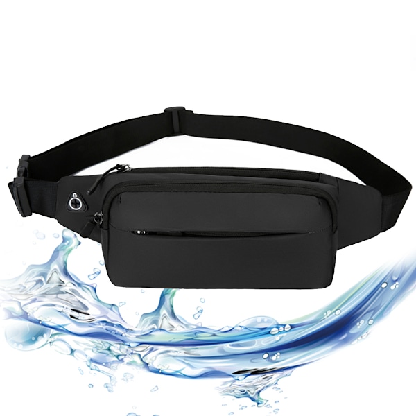 Stor Crossbody Fanny Pack för Kvinnor Män Bältesväska med 4 Ficka med Blixtlås för Resor Löpning Vandring Träning Hundpromenader Utomhus Sport Fiske Midja