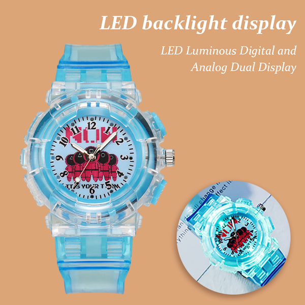 Teenager Digital Sports Ur, LED Lys Stor Analog Digital Display Vandafvisende Ur