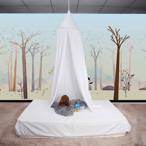 Rund kupol hängande säng Canopy Myggnät Gardin för Baby Kid