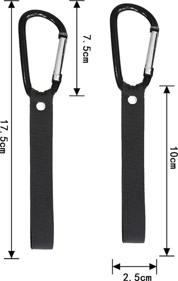 Stroller Hook - 10 Pieces - Bicycle Hook - Stroller Bag Hook - With Carabiner - Extra Strong - Bag Hook - Shopping Hook - Universal Hook ...[TT]