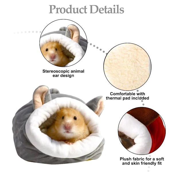 Tilbehør til hamster, marsvin, pinnsvin, chinchilla, ilder, rotte, gerbil - Seng, hus, bur
