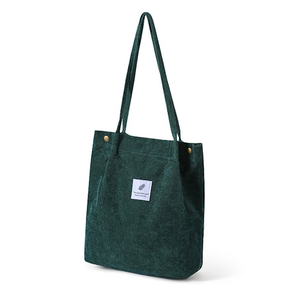 Corduroy Canvas Väska Handväska Litterär Joker Axelväska Campus Tote Väska