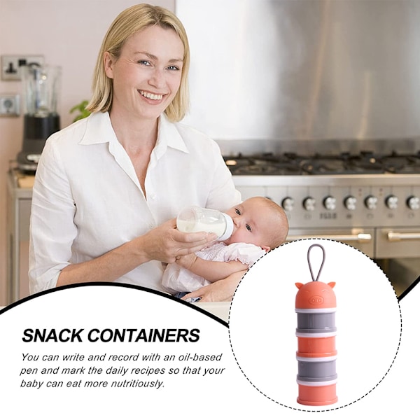 Mælkepulverdispenser, Stabelbar, Børne Mælkepulverdispenser & Snack Opbevaringsbeholder, til Udendørs