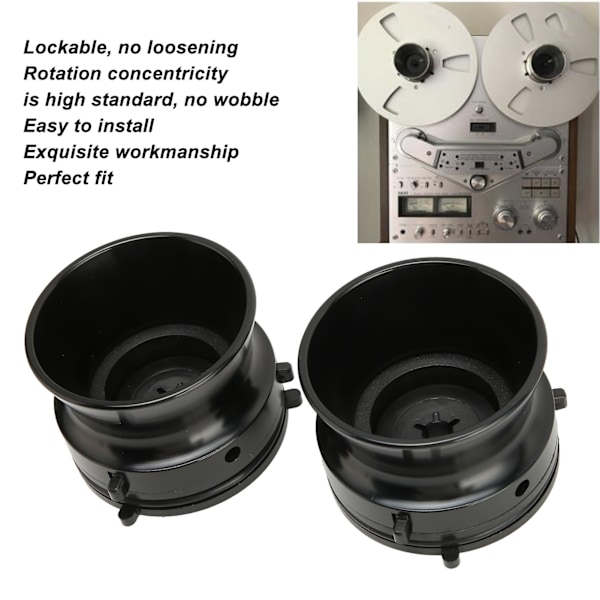1 Par 10 Tums Öppnare Polerad Aluminiumlegering Universal NAB Nav Adaptrar för Studer ReVox för Akai för Teac