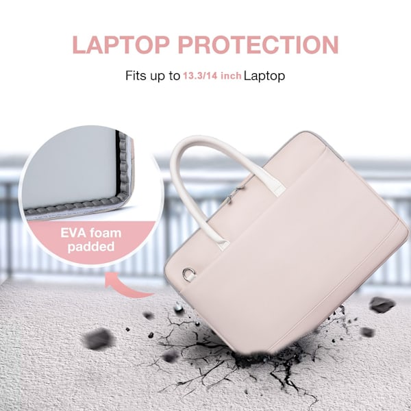 Laptopväska för kvinnor, 13,3/14 tums laptopväska, kvinnors ultratunna datorväska