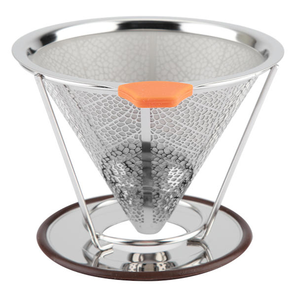 Kaffe filter Slow Drip Kaffe filter Återanvändbar Singel servering Kaffe bryggare(125mm Stöd)