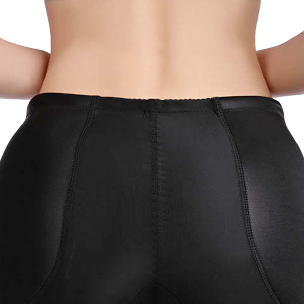 Hip Up Padded Enhancer för Kvinnor Sömlös Plump Crotch Stretchig Andningsbar Butt Padded Underkläder Svart L