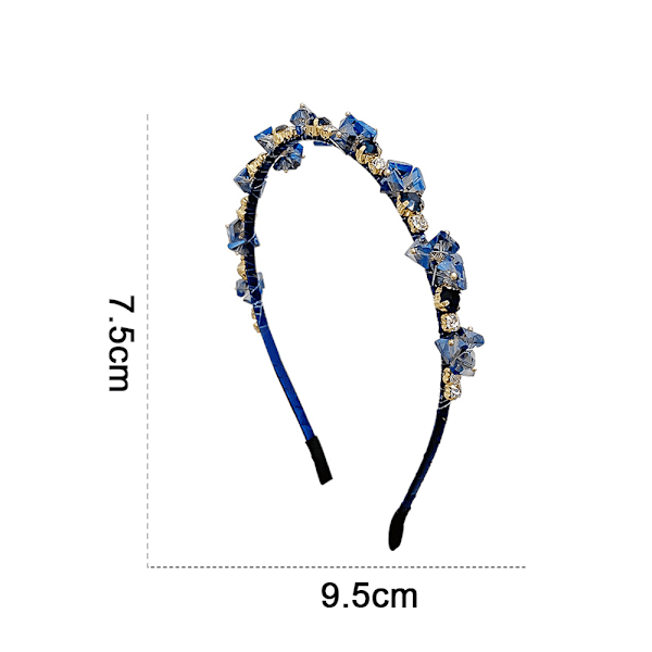 Kristallhårband Kvinnor Dekorativ Rhinestone Hårband Kvarts Hår Tiara Prinsessa Pärlor Hårband
