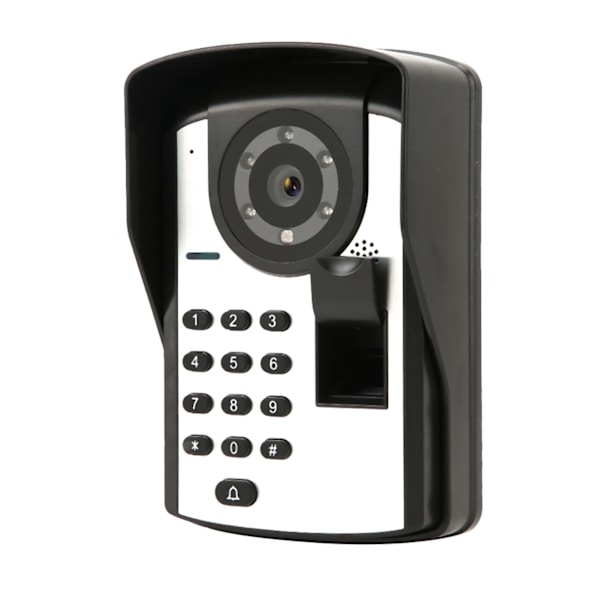7-tums LCD-skärm Lösenord Fingeravtryck Video Dörr Visuell Intercom Dörrklocka AU-kontakt 110-240V