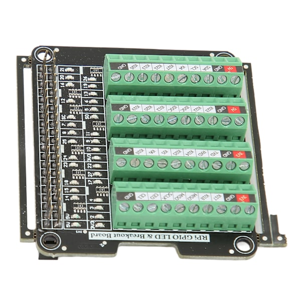 Terminalblock Breakout Board LED-lampa 3.3V 3A Terminalblockmodul för RPi A+3A+B+2B 3B 3B+4B